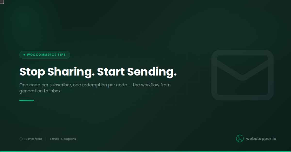 WooCommerce Email Discount Campaigns: How to Send a Different Code to Every Subscriber
