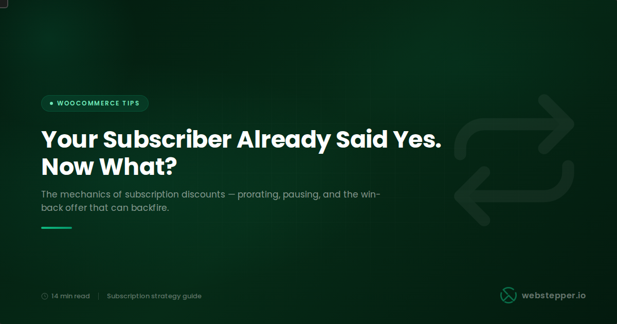 WooCommerce Subscription Discounts: Prorating, Pausing, and Win-Back