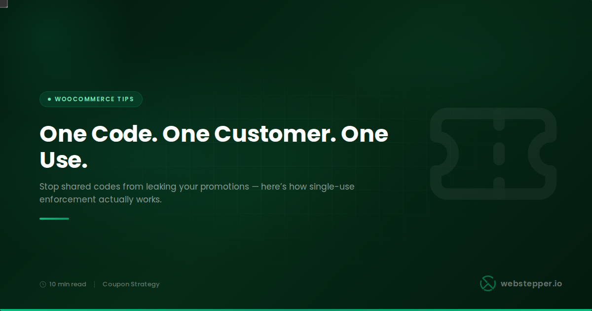 How to Send Single-Use Coupon Codes to Customers in WooCommerce