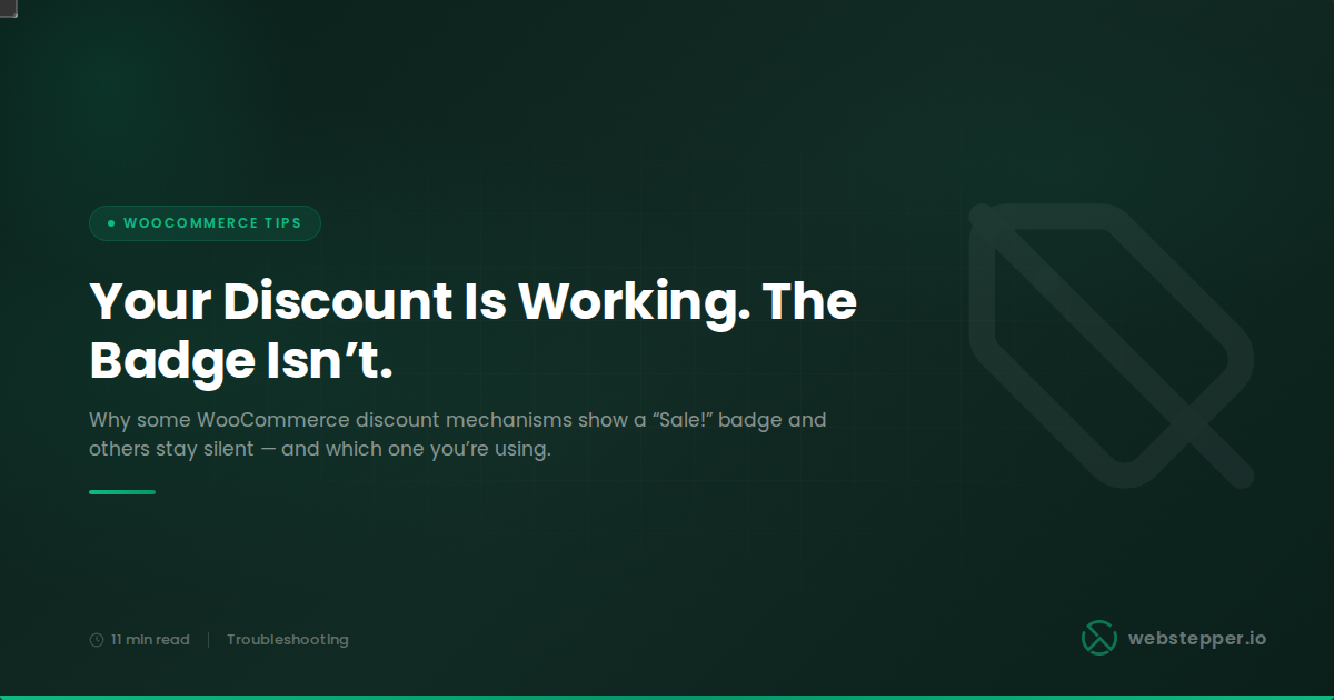 The WooCommerce Discount That Doesn't Show a Sale Badge (And the Ones That Do)