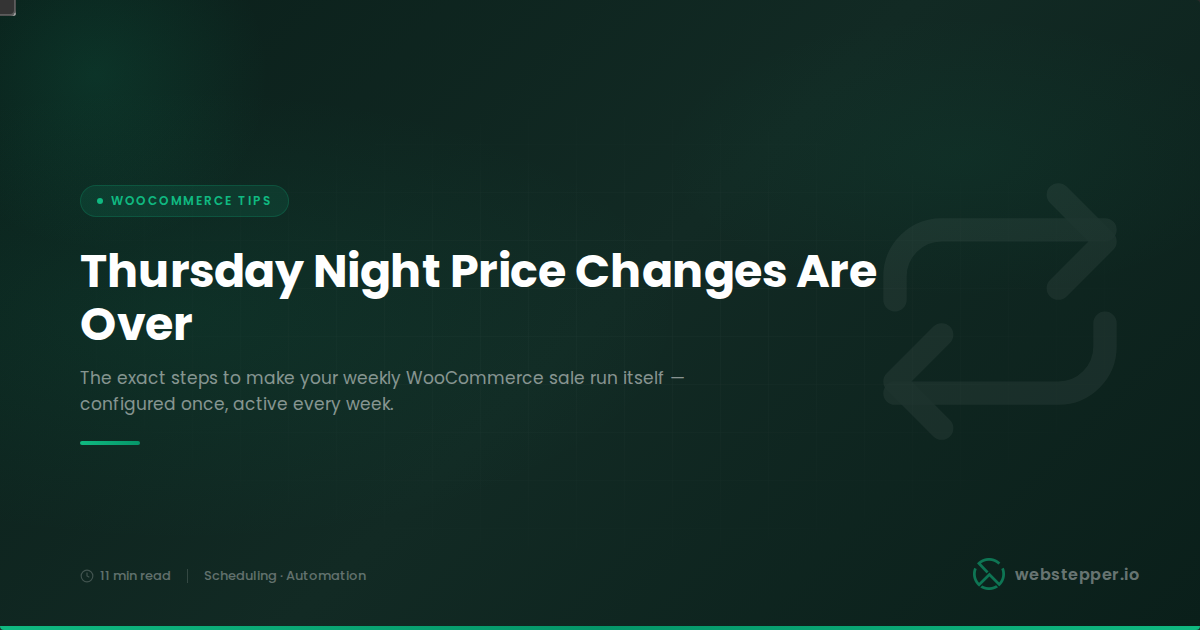 How to Set Up a Recurring Weekly Sale in WooCommerce (That Runs Itself)