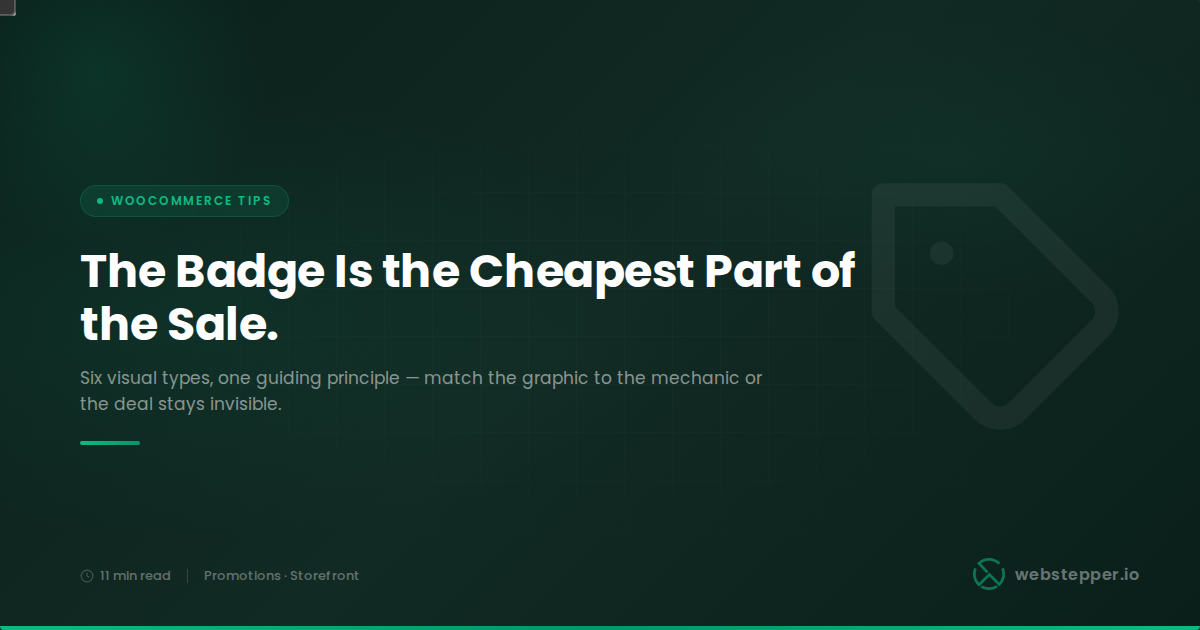 WooCommerce Promotional Visuals: When a Sale Badge Isn't Enough and What to Put There Instead