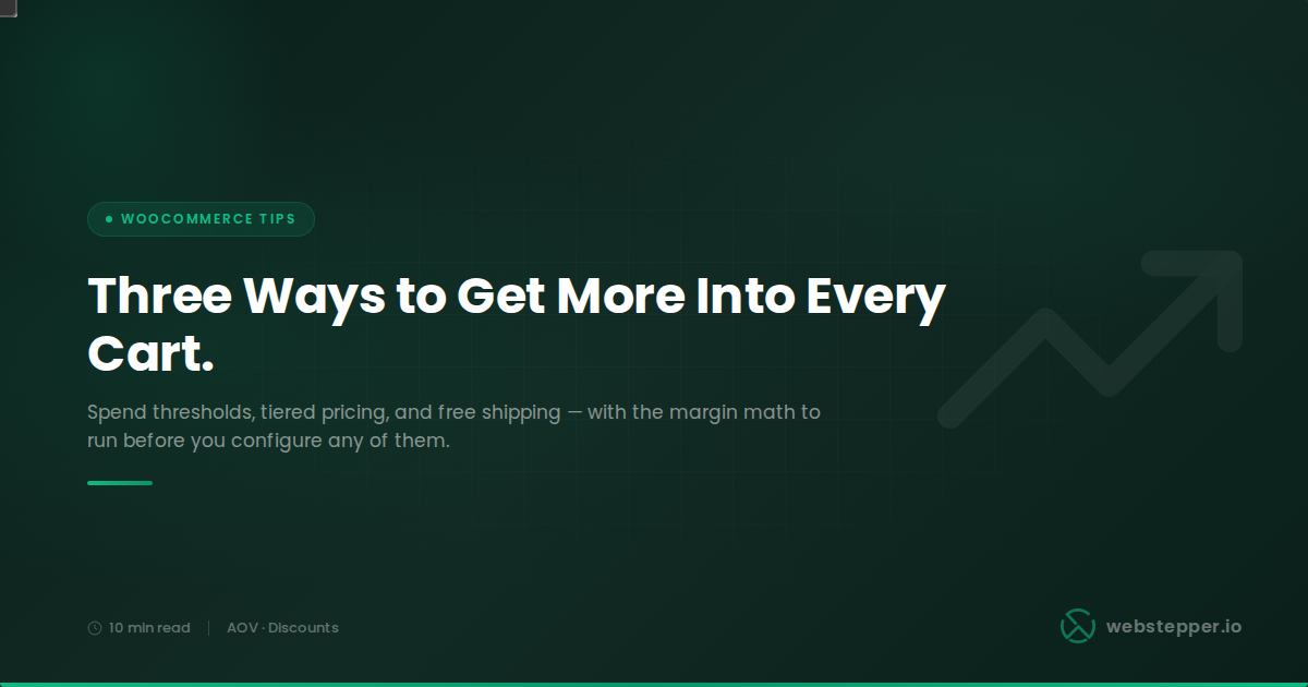 How to Increase Average Order Value in WooCommerce (Spend Thresholds, Tiered Pricing, and Free Shipping)