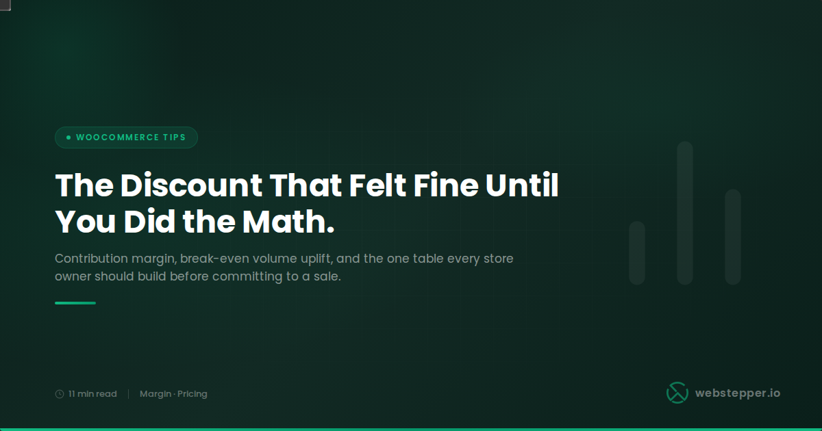 How to Calculate the Real Margin Impact of a WooCommerce Sale (Before You Run It)