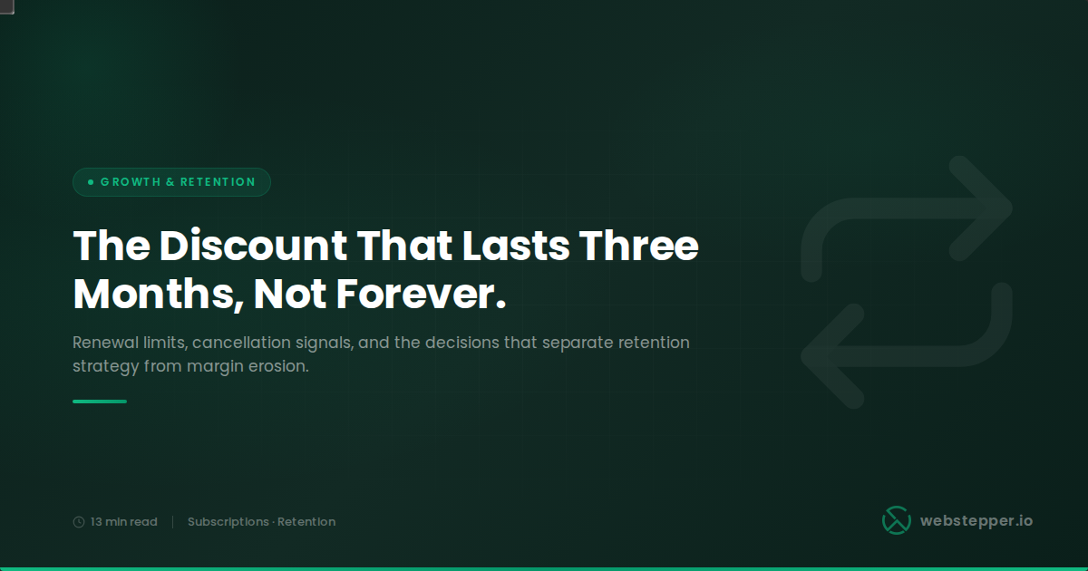 WooCommerce Subscription Store Retention: Using Renewal Discounts and Churn Signals Together