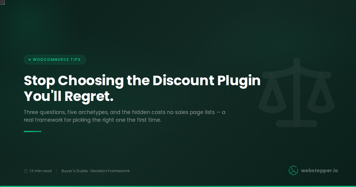 The WooCommerce Discount Plugin Buyer's Guide: How to Choose Without Regretting It Later