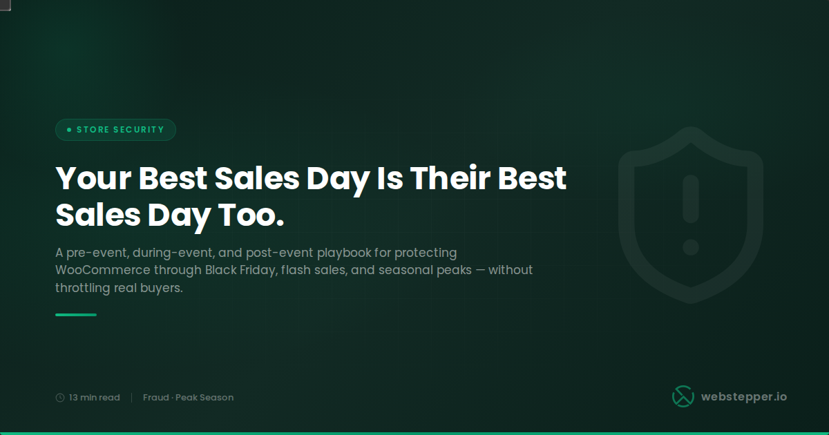 WooCommerce Fraud Prevention During Peak Sales Events: What Changes When You Have 10x the Orders