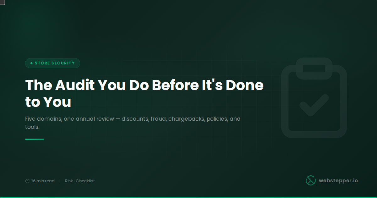 The WooCommerce Store Annual Risk Audit: What to Review Every Year Before You're Forced To