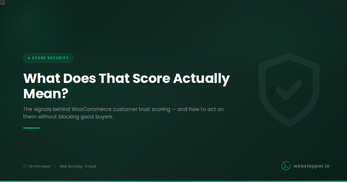 How WooCommerce Customer Risk Scoring Works (and How to Read the Signals)
