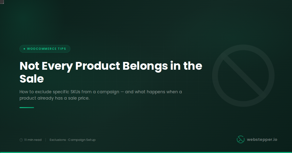 How to Exclude Products (and Already-Discounted Items) From a WooCommerce Sale