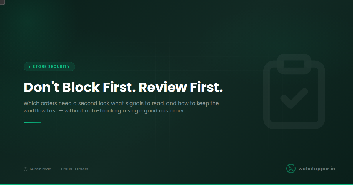 How to Build a Manual Review Workflow for Risky WooCommerce Orders