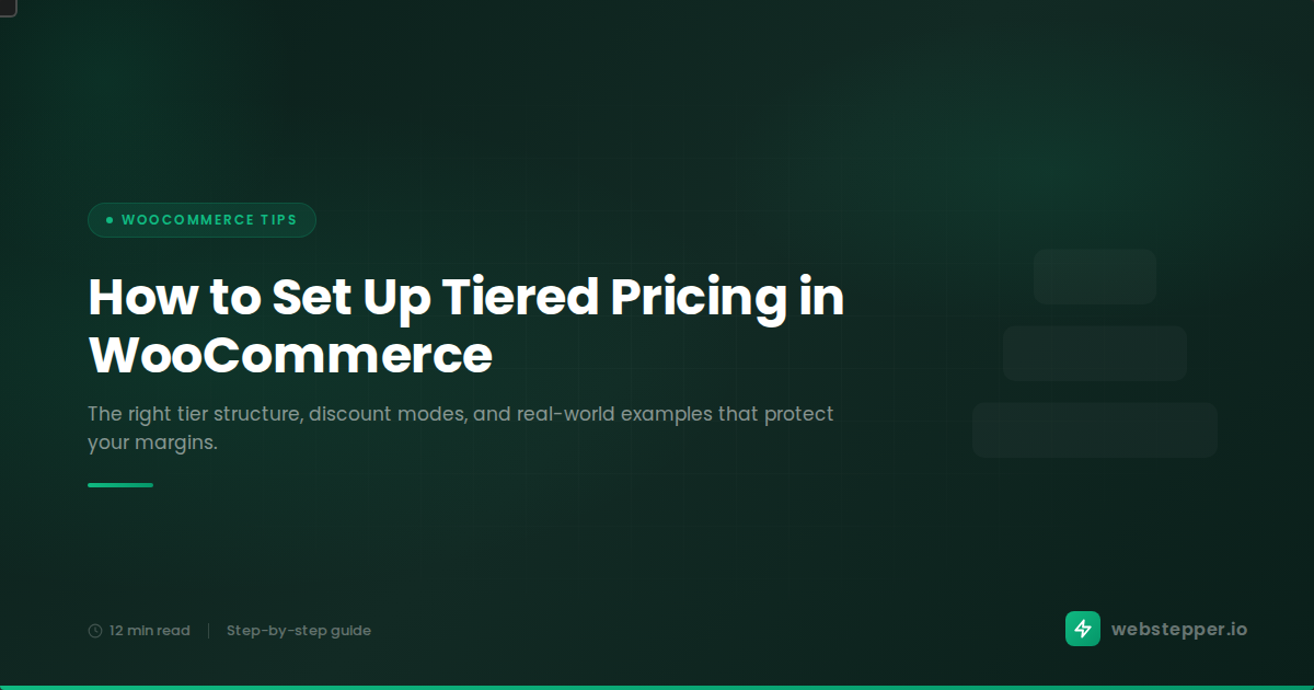 How to Set Up Tiered Pricing in WooCommerce