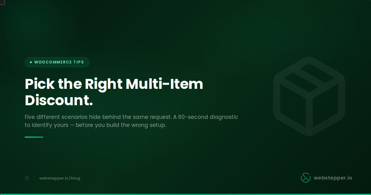 WooCommerce Discount for Multiple Items: Which Kind Do You Actually Need?