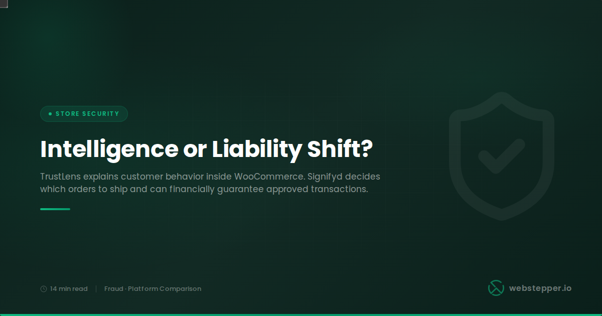 TrustLens vs Signifyd for WooCommerce: Behavioral Intelligence vs Guaranteed Fraud Protection