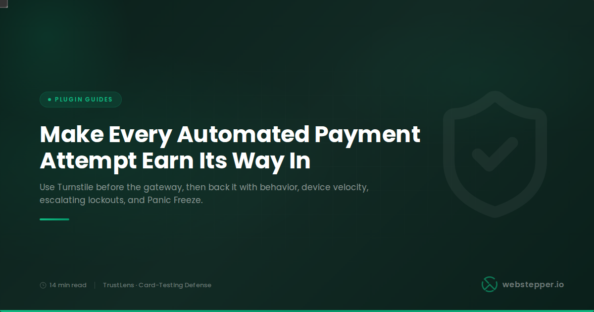 How to Stop WooCommerce Card Testing With Cloudflare Turnstile Before Payment