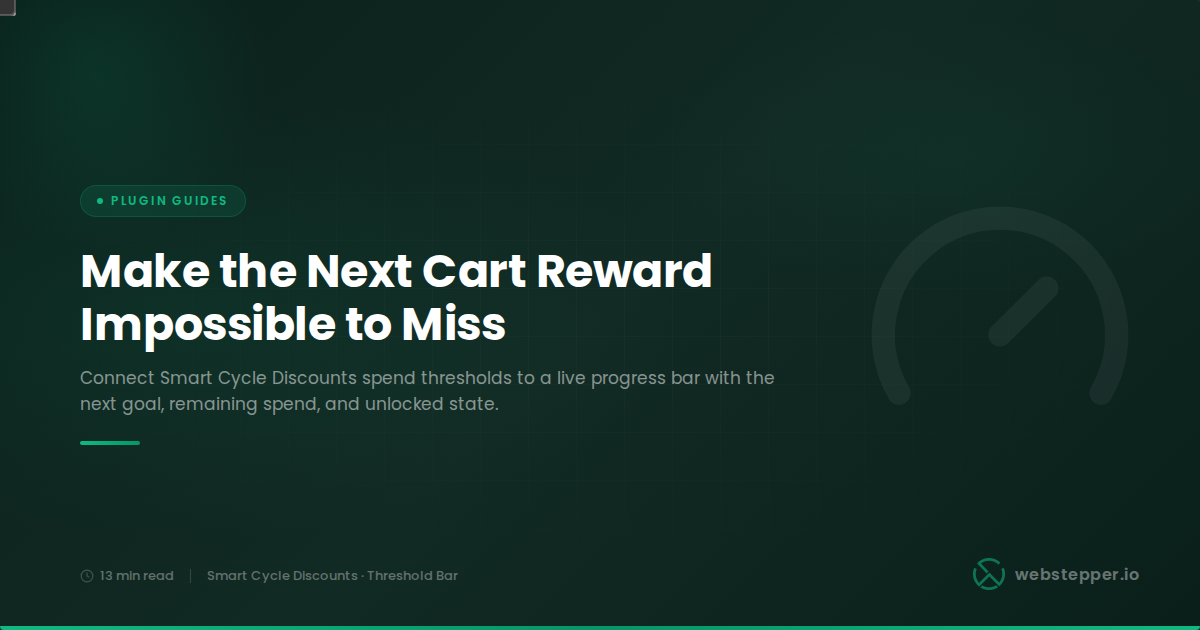 How to Add a WooCommerce Spend Threshold Progress Bar With Smart Cycle Discounts