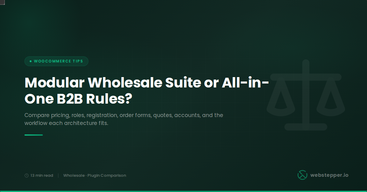 Wholesale Suite vs WholesaleX for WooCommerce: Pricing, Order Forms, Registration, and B2B Workflows
