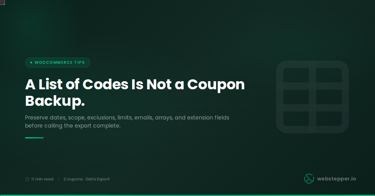 How to Export WooCommerce Coupons to CSV or Excel Without Losing Restrictions