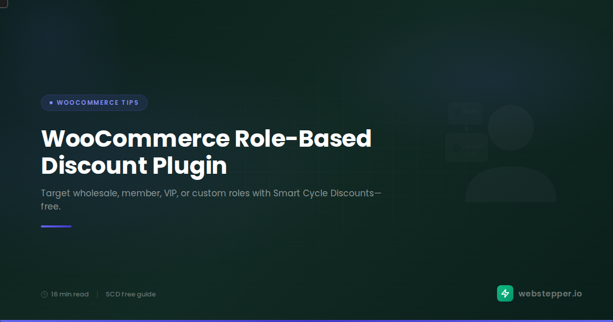 WooCommerce Role-Based Discount Plugin: Smart Cycle Discounts Guide