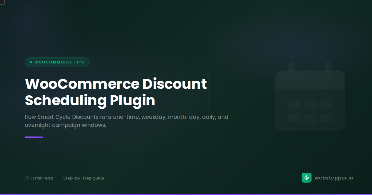 WooCommerce Discount Scheduling Plugin: Smart Cycle Discounts Guide